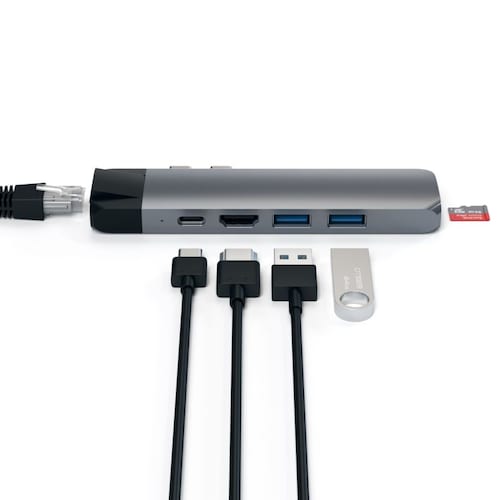 Satechi USB-C Pro Hub Multi-Port Adapter 4K HDMI &amp; Ethernet Space Gray