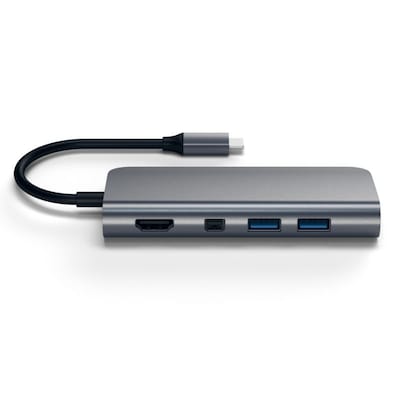 Multimedia günstig Kaufen-Satechi USB-C Multimedia Adapter Space Gray. Satechi USB-C Multimedia Adapter Space Gray <![CDATA[• edles Design & hochwertige Qualität • kompakte Bauform]]>. 