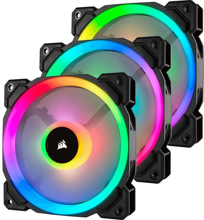 Corsair LL Series LL120 LED RGB L&uuml;fter 120 mm 3er SET mit Lightning Node PRO