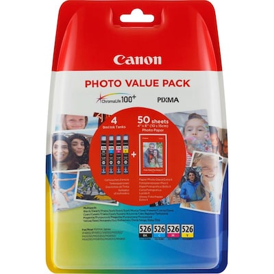 Original Tinte günstig Kaufen-Canon CLI-526 Original Druckerpatronen Multipack (BK/C/M/Y) 4540B017. Canon CLI-526 Original Druckerpatronen Multipack (BK/C/M/Y) 4540B017 <![CDATA[• Canon CLI526 Tintenpatronen Multipack (4540B017) • Farbe: Schwarz, Cyan, Magenta, Gelb • Inhalt: je