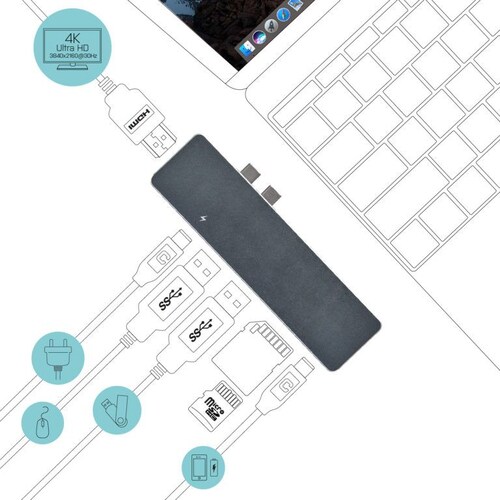 i-tec USB-C Metal Docking Station für Apple MacBook Pro + Power Delivery