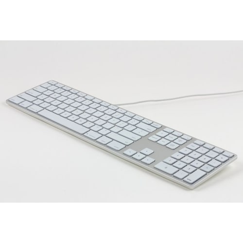 .Matias Aluminum Erweiterte USB Tastatur RGB dt. für Mac OS silber