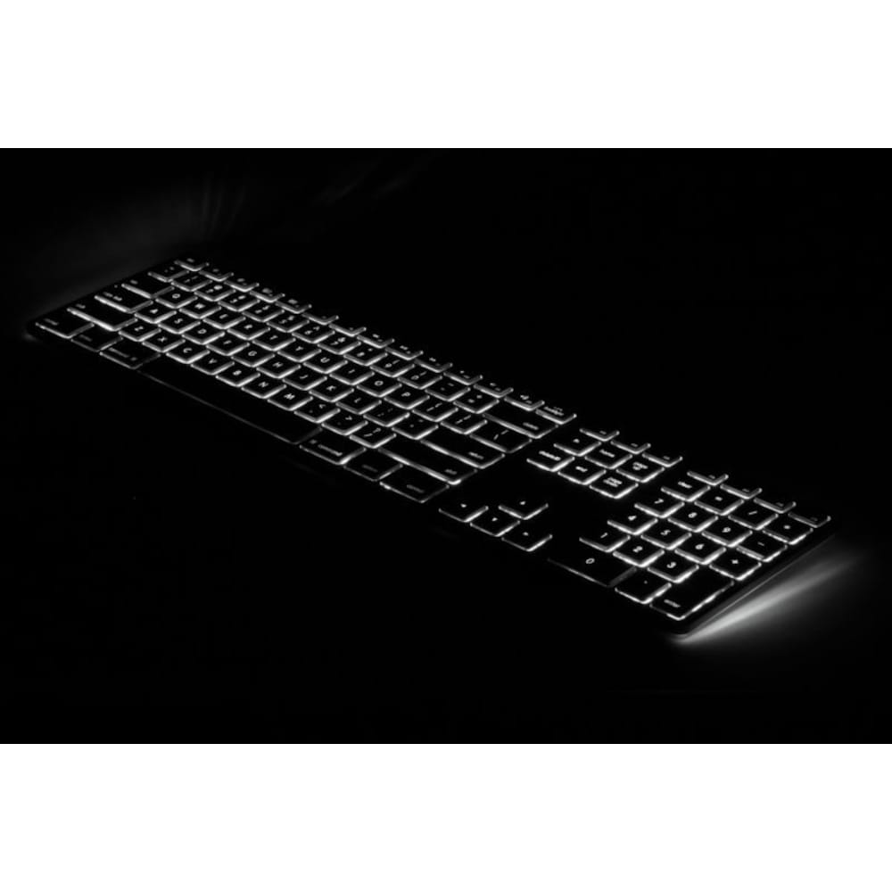 .Matias Aluminum Erweiterte USB Tastatur RGB dt. für Mac OS space grey