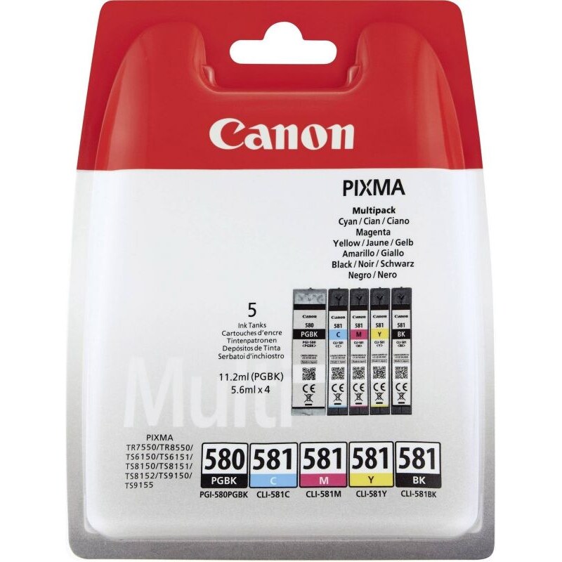 Canon PGI-580 CLI-581 / 2078C005 Original Druckerpatronen Multipack