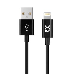 xqisit Charge &amp;amp; Sync Lightning zu USB-A Kabel 1m schwarz