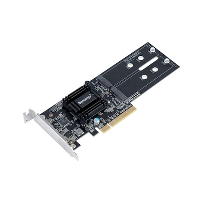 Synology günstig Kaufen-Synology M2D18 SSD Adapter Dual M.2 NVMe/SATA. Synology M2D18 SSD Adapter Dual M.2 NVMe/SATA <![CDATA[• M2D18 • M.2 NVMe/SATA SSD adapter card • PCI-Express 2.0 x8 • M-Key, 2 Slots Dual M.2 SSD-Adapterkarte für besseres SSD-Caching.]]>. 