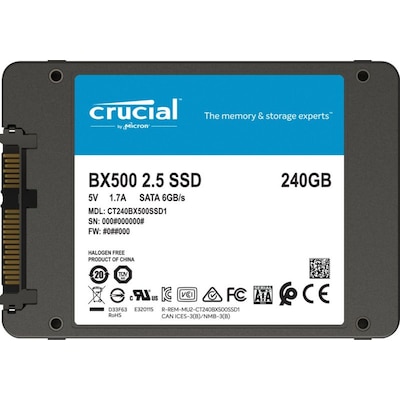 III 3 günstig Kaufen-Crucial BX500 SATA SSD 240 GB 3D NAND TLC 2.5zoll. Crucial BX500 SATA SSD 240 GB 3D NAND TLC 2.5zoll <![CDATA[• 240 GB - 7 mm Bauhöhe • 2,5 Zoll, SATA III (600 Mbyte/s) • Maximale Lese-/Schreibgeschwindigkeit: 540 MB/s / 500 MB/s • Performance: P