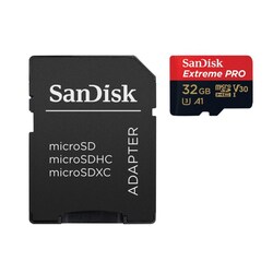 SanDisk Extreme Pro 32GB microSDHC Speicherkarte Kit 90 MB/s, Class 10, U3, A1
