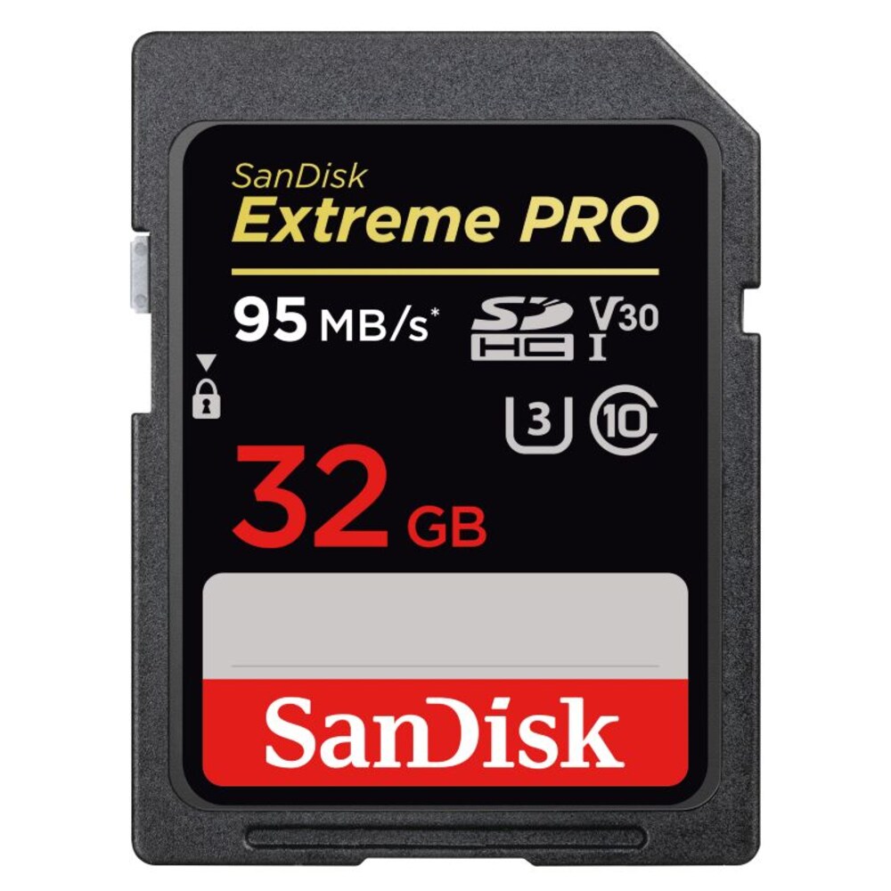 SanDisk Extreme Pro 32 GB SDHC Speicherkarte (95 MB/s, Class 10, U3, V30)
