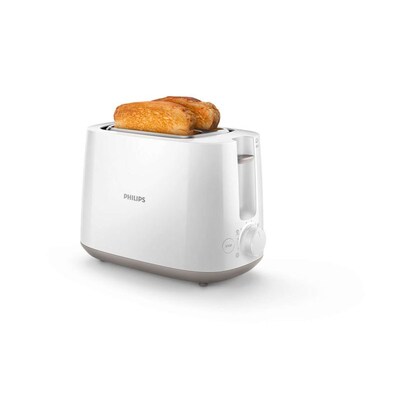 Philips HD2581/00 Daily Collection Toaster weiß Brötchenaufsatz