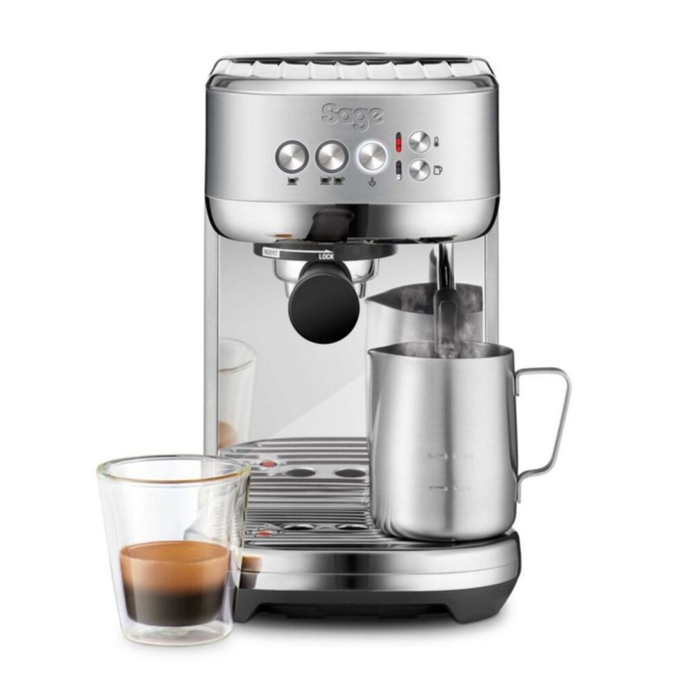 Sage Appliances SES500 Espresso-Maschine The Bambino Plus, Gebürstetes Edelstahl