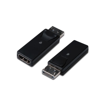 Display Schwarz günstig Kaufen-DIGITUS Displayport Adapter DP zu HDMI-A St./Bu. Verriegelung DB-340602-000-S. DIGITUS Displayport Adapter DP zu HDMI-A St./Bu. Verriegelung DB-340602-000-S <![CDATA[• Displayport-Adapter • Anschlüsse: Displayport und HDMI A • Farbe: schwarz • HD