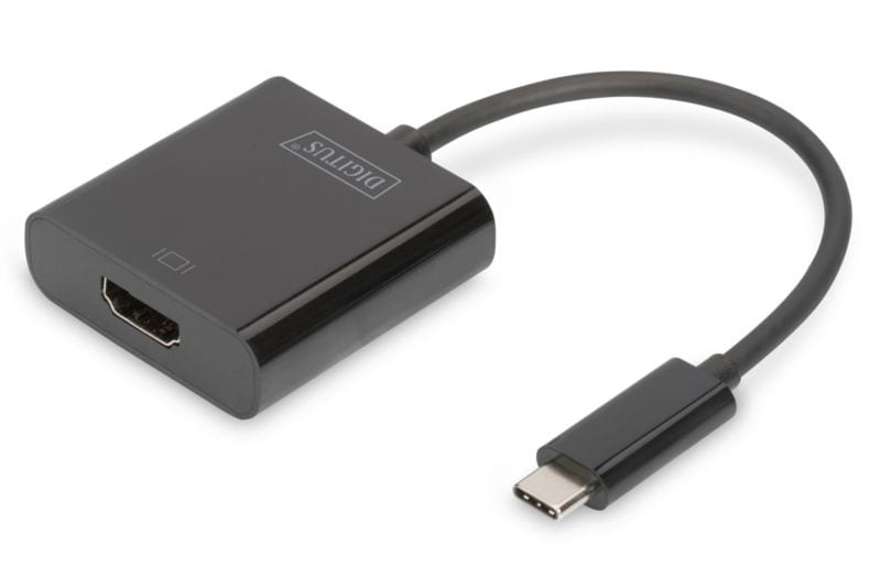 DIGITUS USB 3.1 Typ-C zu HDMI Grafikadapter 4K schwarz