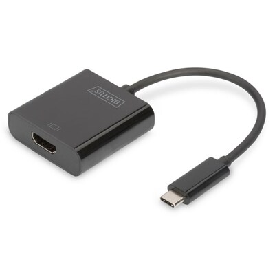 Hdmi günstig Kaufen-DIGITUS USB 3.1 Typ-C zu HDMI Grafikadapter 4K schwarz DA-70852. DIGITUS USB 3.1 Typ-C zu HDMI Grafikadapter 4K schwarz DA-70852 <![CDATA[• USB-Grafikadapter • Anschlüsse: USB Typ C und HDMI A • Farbe: schwarz, Länge: 0,15m • passend für: Audio