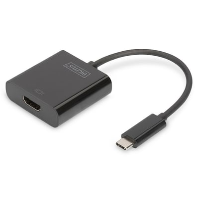 USB zu  günstig Kaufen-DIGITUS USB 3.1 Typ-C zu HDMI Grafikadapter 4K schwarz DA-70852. DIGITUS USB 3.1 Typ-C zu HDMI Grafikadapter 4K schwarz DA-70852 <![CDATA[• USB-Grafikadapter • Anschlüsse: USB Typ C und HDMI A • Farbe: schwarz, Länge: 0,15m Ermöglicht den Anschlu