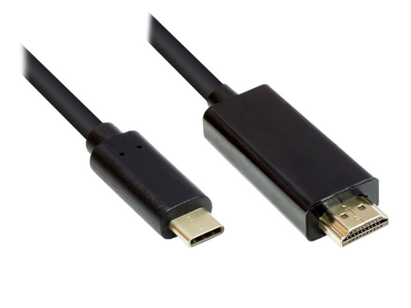 Good Connections Adapterkabel USB-C zu HDMI 2.0 4K2K/ UHD 1,0m schwarz