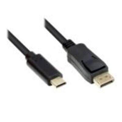 DisplayPort/HDM günstig Kaufen-Good Connections Adapterkabel USB-C zu DisplayPort 1.2 4K2K/ UHD 1m schwarz. Good Connections Adapterkabel USB-C zu DisplayPort 1.2 4K2K/ UHD 1m schwarz <![CDATA[• Adapter-Kabel • Anschlüsse: USB Typ C und Displayport • Farbe: schwarz, Länge: 1,0m