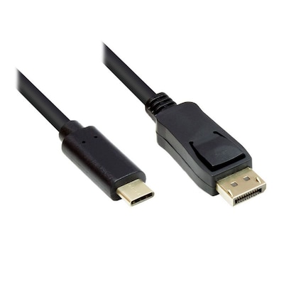 HD Schwarz günstig Kaufen-Good Connections Adapterkabel USB-C zu DisplayPort 1.2 4K2K/ UHD 2m schwarz. Good Connections Adapterkabel USB-C zu DisplayPort 1.2 4K2K/ UHD 2m schwarz <![CDATA[• Adapter-Kabel • Anschlüsse: USB Typ C und Displayport • Farbe: schwarz, Länge: 2,0m