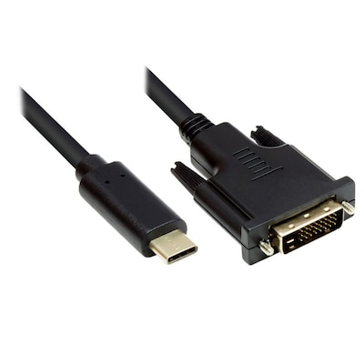 Good Connections Adapterkabel USB-C zu DVI 24+1 2m schwarz