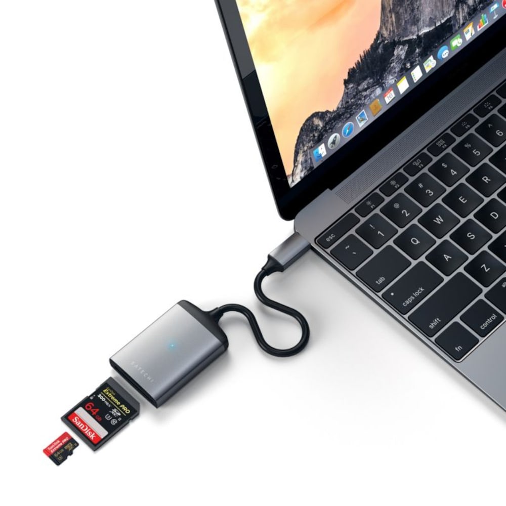 Satechi USB-C UHS-II Micro/SD Card Reader Space Gray