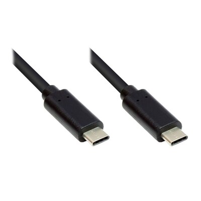 USB C  günstig Kaufen-Good Connections Lade- und Datenkabel USB 3.1 USB-C beidseitig 1,5m schwarz. Good Connections Lade- und Datenkabel USB 3.1 USB-C beidseitig 1,5m schwarz <![CDATA[• Kabel-Kabel • Anschlüsse: USB Typ C und USB Typ C • Farbe: schwarz, Länge: 1,5m •