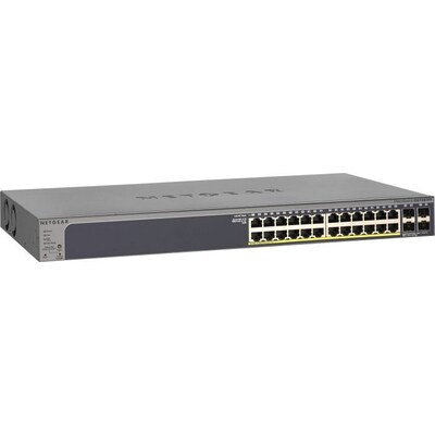 of a günstig Kaufen-Netgear GS728TPP ProSafe 24x Smart Gigabit PoE+ Pro Switch (+4x SFP GBIC). Netgear GS728TPP ProSafe 24x Smart Gigabit PoE+ Pro Switch (+4x SFP GBIC) <![CDATA[• 24 x 10/100/1000 (PoE+) + 4 x Gigabit SFP • PoE+ (380 W) • 56Gb/s, 10KB Jumboframes, 1.5M