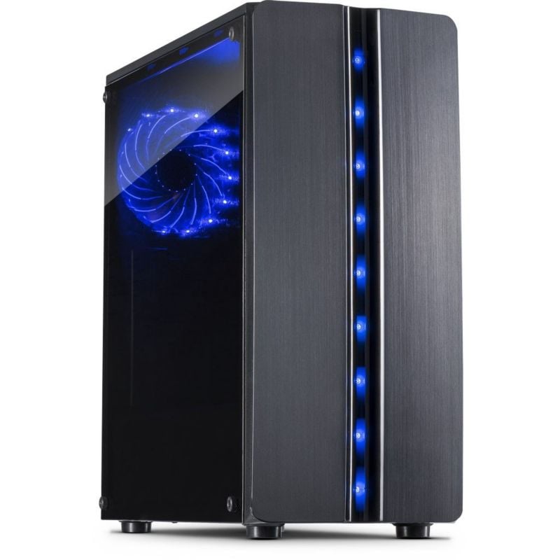 InterTech Thunder Midi Tower ATX Gaming Geh&auml;use Seitenfenster