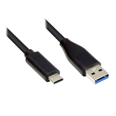 SCHWARZ  günstig Kaufen-Good Connections Anschlusskabel 0,5m USB 3.0 USB-C zu USB 3.0 A schwarz. Good Connections Anschlusskabel 0,5m USB 3.0 USB-C zu USB 3.0 A schwarz <![CDATA[• USB-Kabel • Anschlüsse: USB Typ C und USB Typ A • Farbe: schwarz, Länge: 0,5m]]>. 