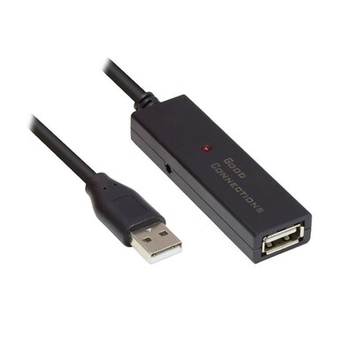 Farbe Schwarz günstig Kaufen-Good Connections USB 2.0 Aktives Verlängerungskabel 10m St. A zu Bu. A schwarz. Good Connections USB 2.0 Aktives Verlängerungskabel 10m St. A zu Bu. A schwarz <![CDATA[• USB-Kabel • Anschlüsse: USB Typ A und USB Typ A • Farbe: schwarz, L