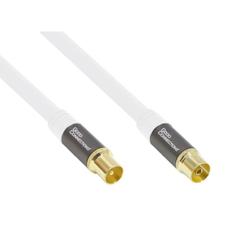 Good Connections Antennenkabel SmartFLEX 7,5m IEC St. zu Koax  Bu. >120dB weiß