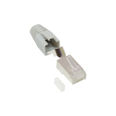 Kabel 4 günstig Kaufen-Good Connections Netzwerkstecker Cat.6A RJ45 geschirmt für Cat.7 Kabel grau. Good Connections Netzwerkstecker Cat.6A RJ45 geschirmt für Cat.7 Kabel grau <![CDATA[• RJ45-Stecker geschirmt für Cat.7 Kabel • Farbe: grau • inkl. Zugentlastung