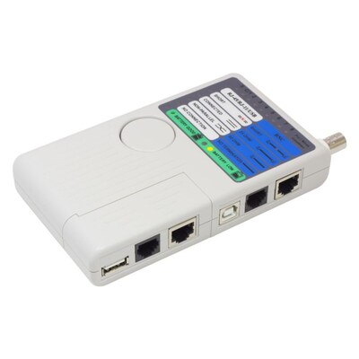 USB C günstig Kaufen-Good Connections Netzwerk-Kabeltester mit Remote-Einheit für RJ45/RJ11/USB/BNC. Good Connections Netzwerk-Kabeltester mit Remote-Einheit für RJ45/RJ11/USB/BNC <![CDATA[• Netzwerk-Kabeltester • Farbe: grau • RJ11 / RJ45 / USB / BNC • pass