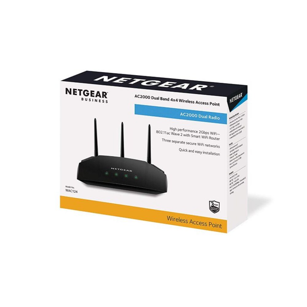 Netgear WAC124 Dualband WLAN Router 4 Port Switch schwarz
