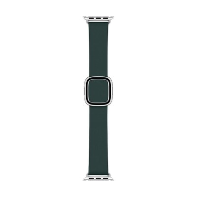 Apple Watch 40mm Modernes Lederarmband Waldgrün large