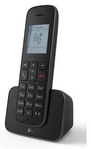 Telekom Sinus A 207 schnurloses, analoges Festnetztelefon mit AB schwarz