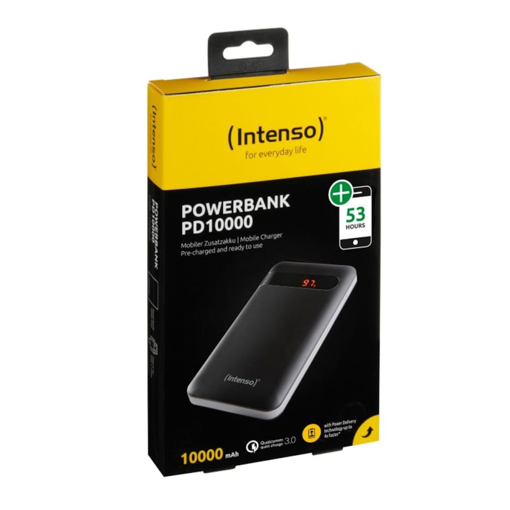 Intenso mobiles Ladegerät Powerbank PD-10.000 mAh schwarz