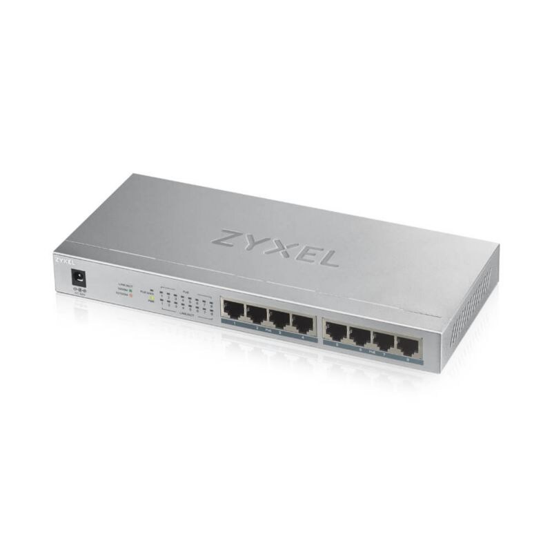 ZyXEL GS1008HP 8-Port Gigabit Unmanaged PoE+ Switch