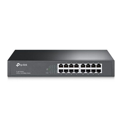 Man in günstig Kaufen-TP-LINK TL-SF1016DS 16x Port Switch Unmanaged 13-Zoll-Stahlgehäuse. TP-LINK TL-SF1016DS 16x Port Switch Unmanaged 13-Zoll-Stahlgehäuse <![CDATA[• 16x 10/100M-RJ45-Ports • Unterstützt Auto-Learning von MAC-Adressen und Auto-MDI/MDIX • Stan