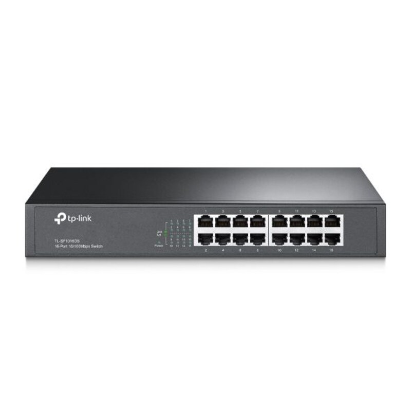 TP-LINK TL-SF1016DS 16x Port Switch Unmanaged 13-Zoll-Stahlgehäuse