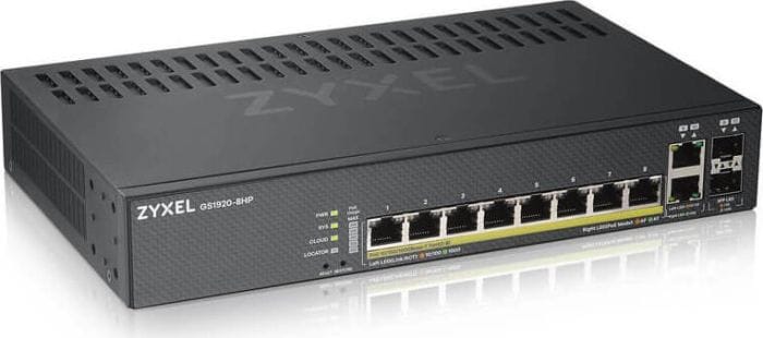 ZyXEL GS1920-8HPv2 Smart Switch (8x 10Gigabit PoE+)