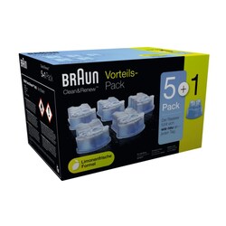 Braun Clean&amp;amp;Renew CC-System Reinigungskartuschen - Promo-Pack 5+1