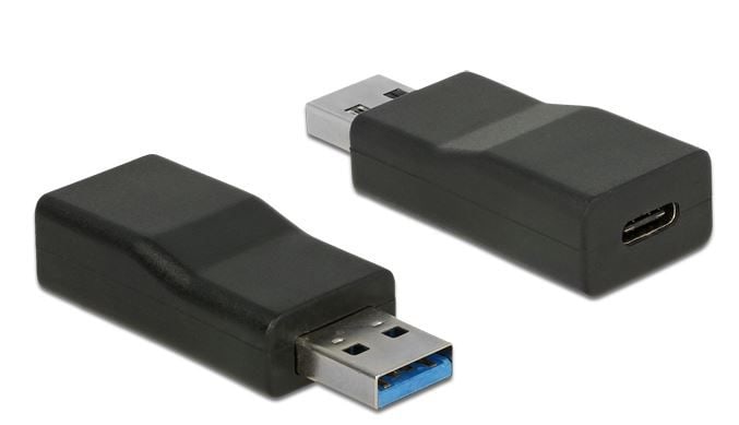 DeLOCK USB 3.1 Adapter USB-A zu USB-C Gen2 aktiv St./Bu. 65696 schwarz