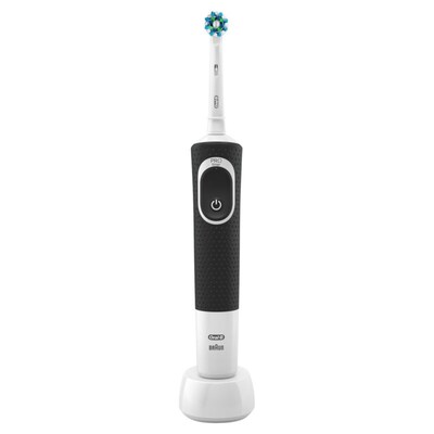 Geschwindigkeit günstig Kaufen-Oral-B Vitality 100 CrossAction Elektrische Zahnbürste schwarz. Oral-B Vitality 100 CrossAction Elektrische Zahnbürste schwarz <![CDATA[• 2D rotierende Zahnbürste • Geschwindigkeit: 7.600/7.600 Rotationen/Pulsationen pro Minute • oszillie