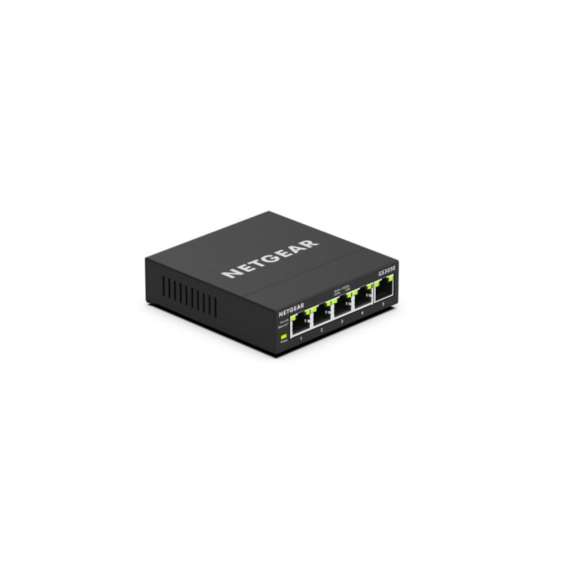 plus günstig Kaufen-NETGEAR GS305E Managed Switch 5 Port Gigabit Ethernet LAN Switch Plus (Plug-and-Play, Netzwerk Switch Managed, IGMP Snooping, QoS, VLAN, lüfterlos, Robustes Metallgehäuse), Schwarz. NETGEAR GS305E Managed Switch 5 Port Gigabit Ethernet LAN Switc