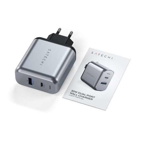 Satechi 30W Dual-Port Wall Charger Space Grey
