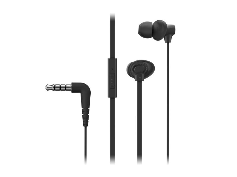 Panasonic RP-TCM130E-K In-Ear Kopfh&ouml;rer mit Flachbandkabel schwarz