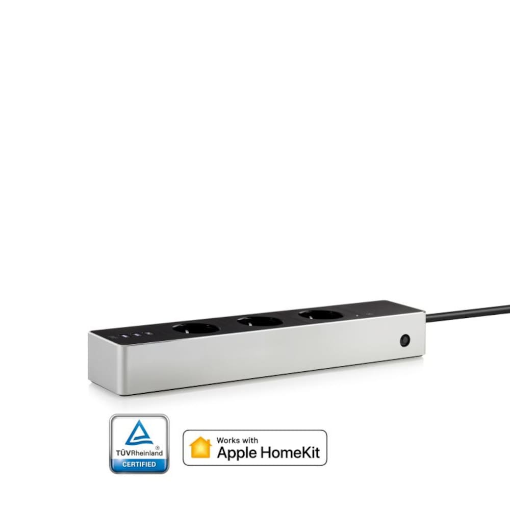 Eve Energy Strip - 3er-Steckdosenleiste für Apple HomeKit mit Verbrauchsmessung