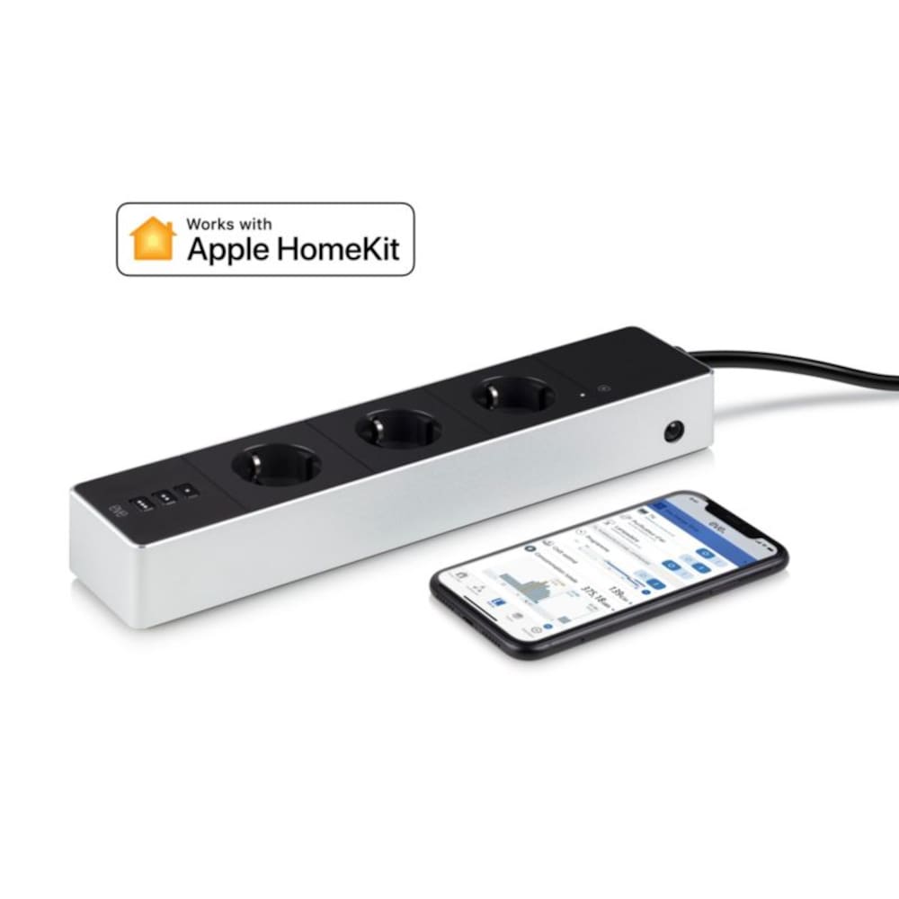 Eve Energy Strip - 3er-Steckdosenleiste für Apple HomeKit mit Verbrauchsmessung