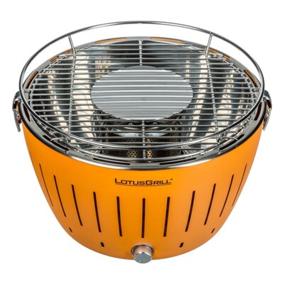 LotusGrill G340 Holzkohlegrill rauchfrei, mandarinorange