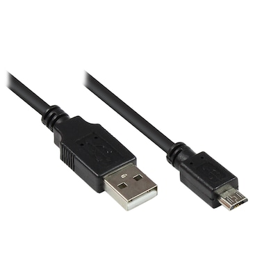 MICRO USB günstig Kaufen-Good Connections USB2.0 Kabel St. A an St. Micro B, schwarz, 0,3m. Good Connections USB2.0 Kabel St. A an St. Micro B, schwarz, 0,3m <![CDATA[• USB-Kabel • Anschlüsse: USB Typ A und USB micro B • Farbe: schwarz, Länge: 0,3m • passend für: Daten